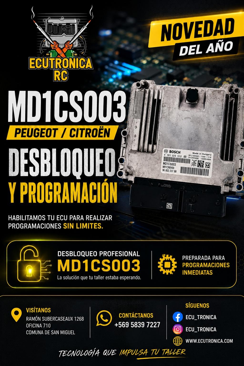 Desbloqueo MD1CS003 Bosch PEUGEOT CITROEN